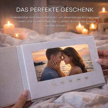 Personalisierbares Luxus-Videoalbum aus Leinen
