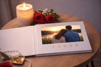 Personalisierbares Luxus-Videoalbum aus Leinen