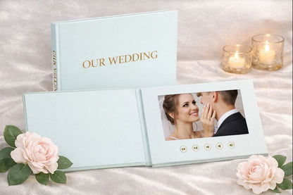 Personalisierbares Luxus-Videoalbum aus Leinen